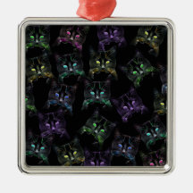 Coole Katzen auf Schwarz! mehrfarbige Katzen