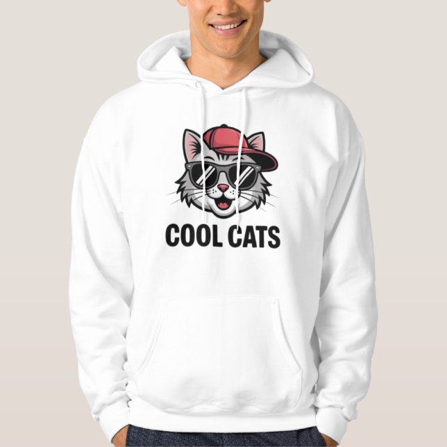 Coole Katzen Club Hoodie (Vorderseite)