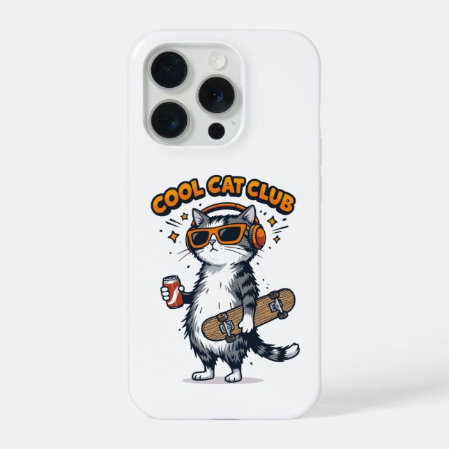 Coole Katzen Club iPhone Hülle (Rückseite)