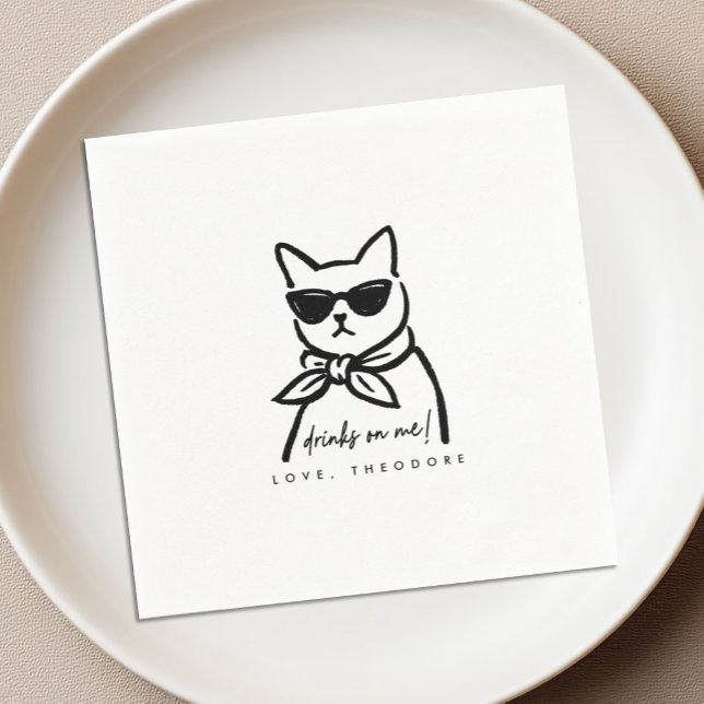 Coole Katzen-Cocktailservietten Serviette (Von Creator hochgeladen)