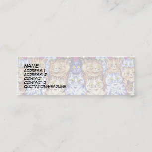 Coole Katzen des Vintagen Katzenkünstlers Louis Wa Mini Visitenkarte