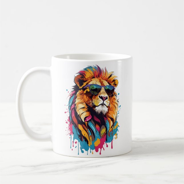 Coole Katzen: Die Lion-Kaffee-Tasse Kaffeetasse (Links)