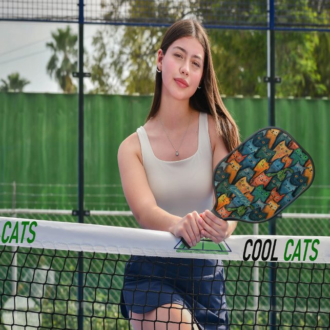 Coole Katzen Farbiges Paddel Pickleball Schläger (Cool Cats Colorful Pickleball Paddle)
