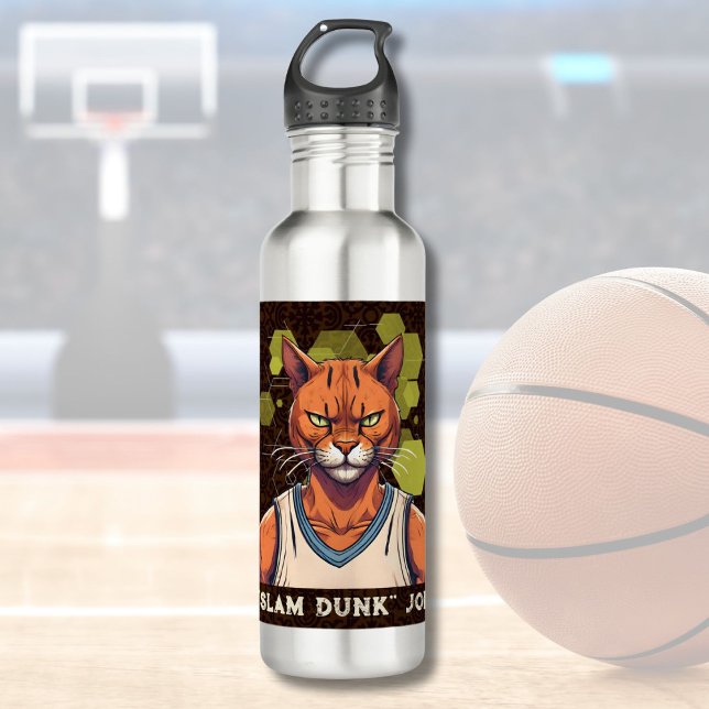 Coole Katzen Geschenke für Basketball Liebhaber Tr Edelstahlflasche (Cool Cat Gifts for Basketball Lovers Coach Fans)