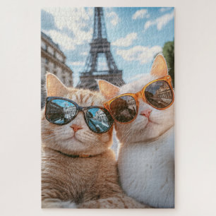 Coole Katzen in Paris Puzzle