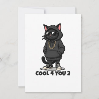 Coole Katzen Kapuzenjacke – Lustiges Streetwear Ka Mitteilungskarte