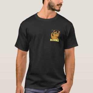 Coole Katzen Karma Sonnenbrille Lustig Minimalisti T-Shirt