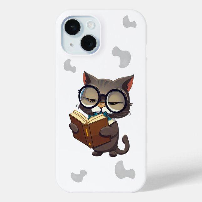 Coole Katzen mit Brille lesen Case-Mate iPhone Hülle (Rückseite)