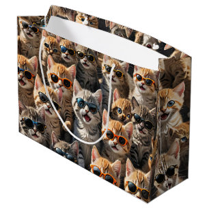 Coole Katzen mit Sonnenbrille Große Geschenktüte