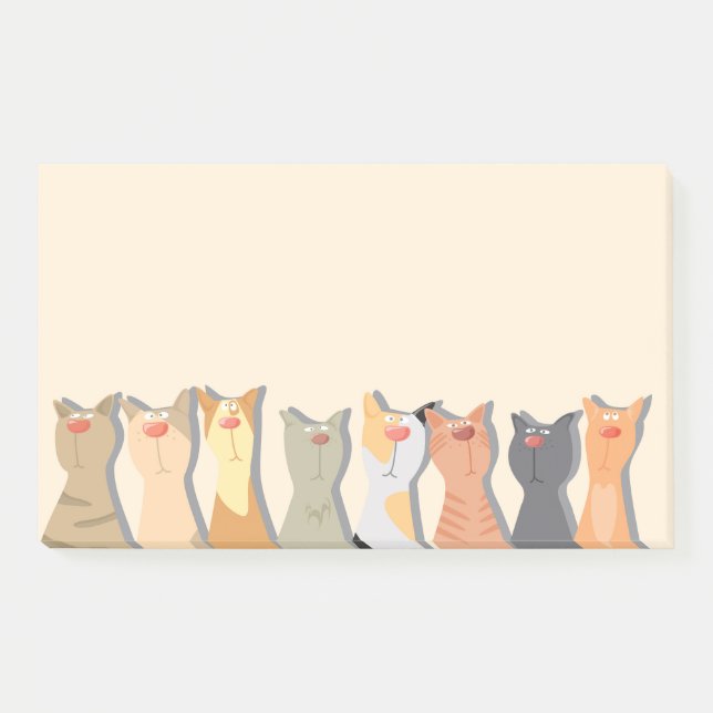 Coole Katzen Post-it Klebezettel (Vorderseite)