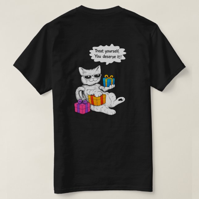 Coole Katzen Selbstfürsorge Vibes T-Shirt (Design Rückseite)