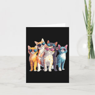 Coole Katzen Sonnenbrille Grafik Humor Männer Frau Karte