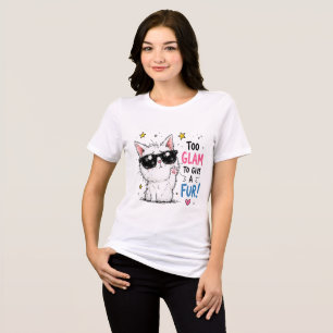 Coole Katzen-Sonnenbrillen-Design Tri-Blend Shirt