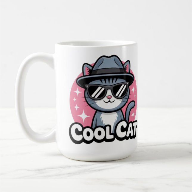Coole Katzen-Vibes Kaffeetasse (Links)
