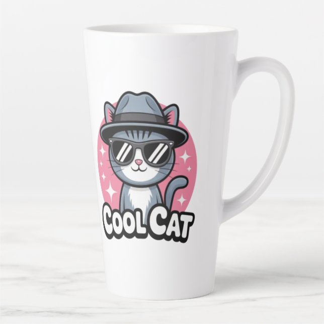 Coole Katzen-Vibes Milchtasse (Rechts)