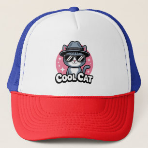 Coole Katzen-Vibes Truckerkappe