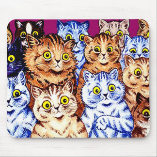 Coole Katzen von Louis Wain Mousepad