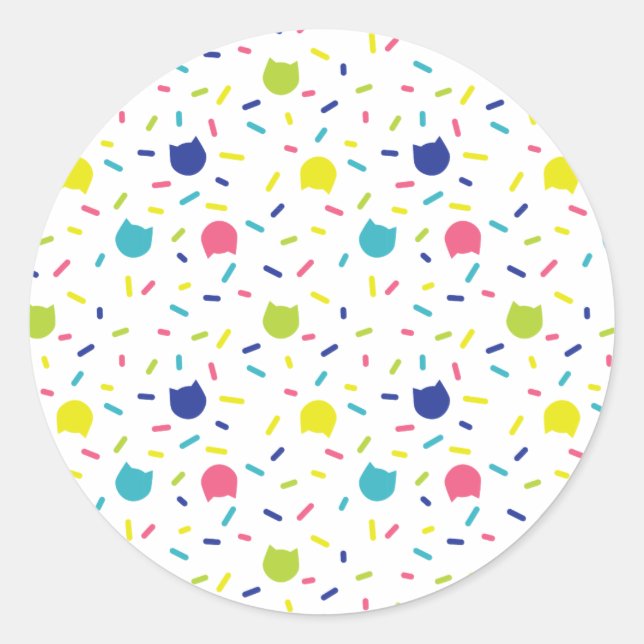 Coole Katzenaufkleber Runder Aufkleber (Vorderseite)