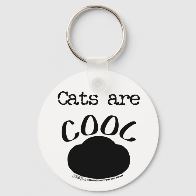 Coole Katzenauflage Schlüsselanhänger (Vorderseite)