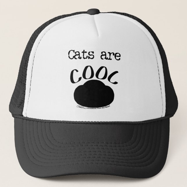 Coole Katzenauflage Truckerkappe (Vorderseite)