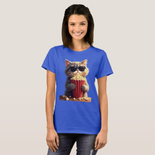 Coole Katzenfilmnacht Lustiger Katzenliebhaber f T-Shirt