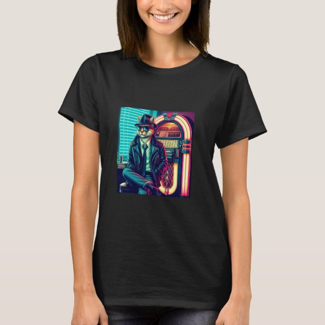 Coole Katzenkrawatte T-Shirt (Vorderseite)