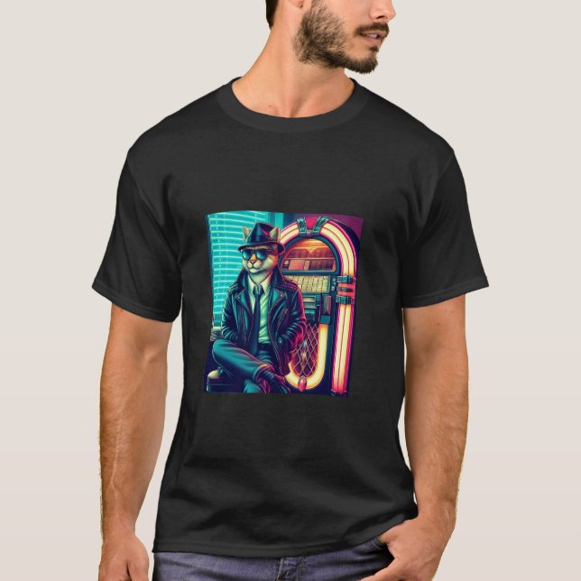 Coole Katzenkrawatte T-Shirt (Vorderseite)