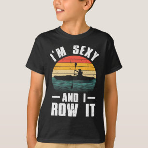 Coole Kayak-Kunst für Männer Frauen Kayaker Rudern T-Shirt