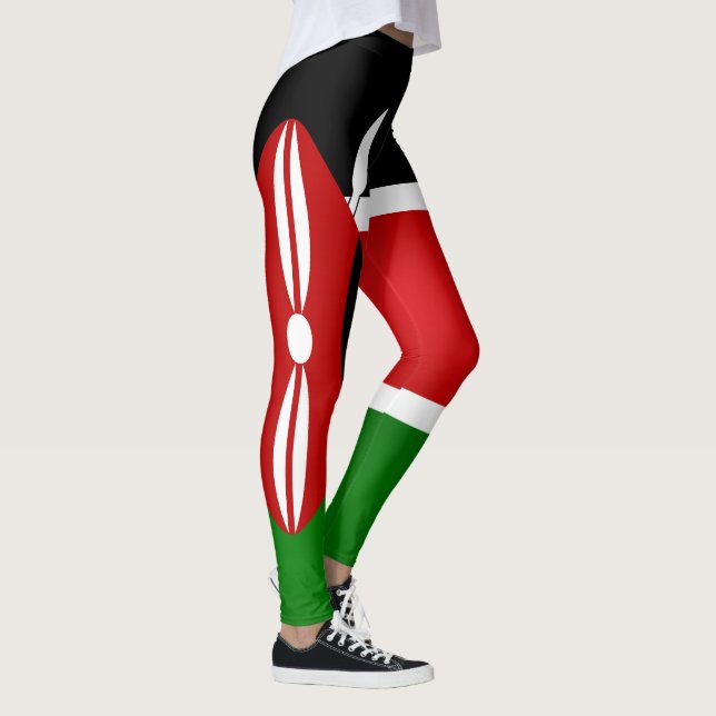 Coole Kenia-Flagge Leggings (Rechts)