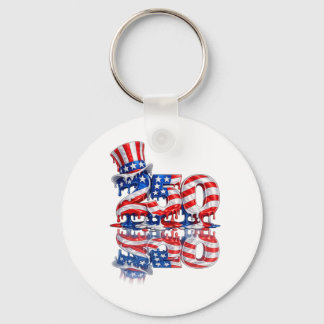 Coole Keychain zum 4. Juli-Feiertag Schlüsselanhänger