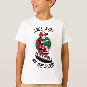 Coole Kids auf dem T - Shirt Block