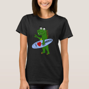 Coole Kids-Aussage Teens Dinosaur Surfen Kinder Ch T-Shirt