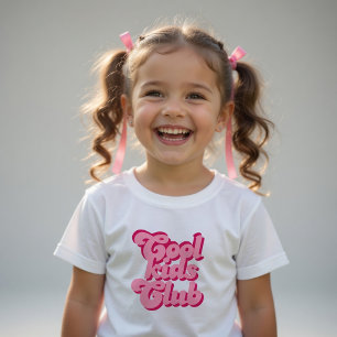 Coole Kids Club Shirt Rosa Mädchen Trendige Kinder