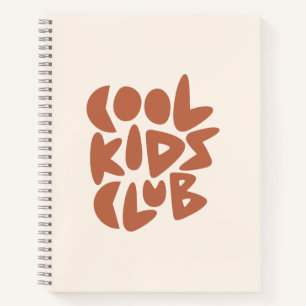 Coole Kids Club-Typografie Inspirierendes Zitat Notizbuch