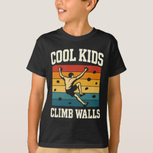 Coole Kids klettern an Wänden Extremesport Felskle T-Shirt