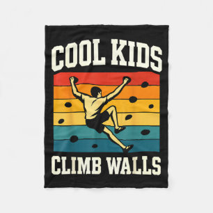 Coole Kids klettern an Wänden Extremesrt Boulder R Fleecedecke