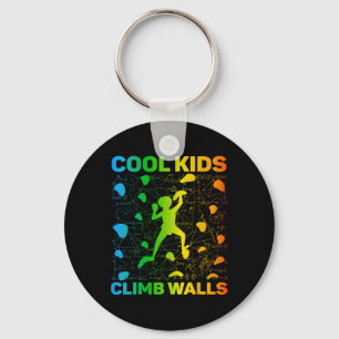 Coole Kids klettern an Wänden Extremsport Boulderi Schlüsselanhänger