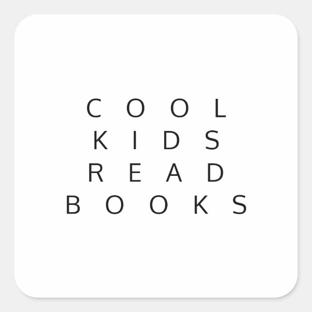 COOLE KIDS LESEN BÜCHER Sticker (Vorderseite)