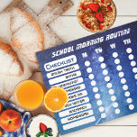 Coole Kids Space Daily Routine Checklist Editor Notizblock<br><div class="desc">Passen Sie sich mit der Morgenroutine Ihres Kindes an. Für Kinder können Sie Sternaufkleber verwenden,  um jeden Kreis zu markieren,  während sie sich in der Gewohnheit ihrer Morgenroutine befinden. Weitere Versionen mit benutzerdefinierten Schriftart und Hintergrundfarbe.</div>