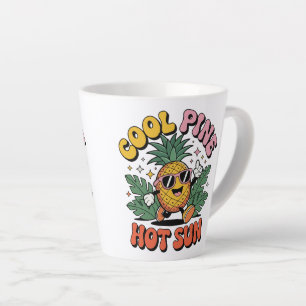 Coole Kiefer Heiße Sonne Retro Ananas Sommer Stimm Milchtasse