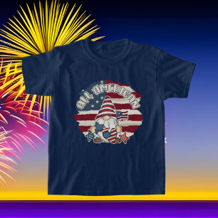 coole Kinder alle American Gnome Patriotic Juli 4 T-Shirt