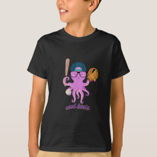 Coole Kinder Baseballoktopus T-Shirt