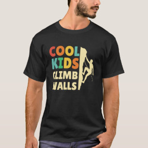 Coole Kinder erklettern Wände Lustiger Felsenklett T-Shirt