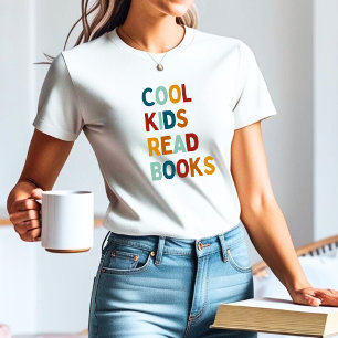 Coole Kinder lesen Bücher bunt Tri-Blend Shirt