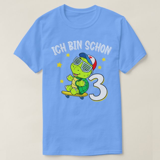 Coole Kinder Schildkrte 3 Geburtstag T-Shirt (Design vorne)