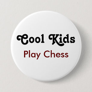 Coole Kinder spielen Schach Button