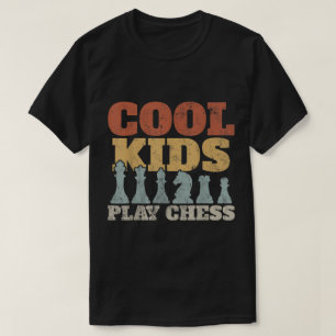 Coole Kinder spielen Schach-Design T-Shirt