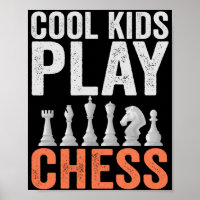 Coole Kinder spielen Schach Funny Schach Board Lie