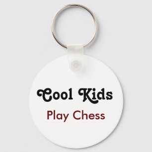 Coole Kinder spielen Schach Schlüsselanhänger