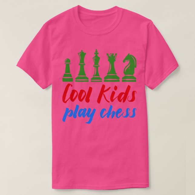 Coole Kinder spielen Schach T-Shirt (Design vorne)